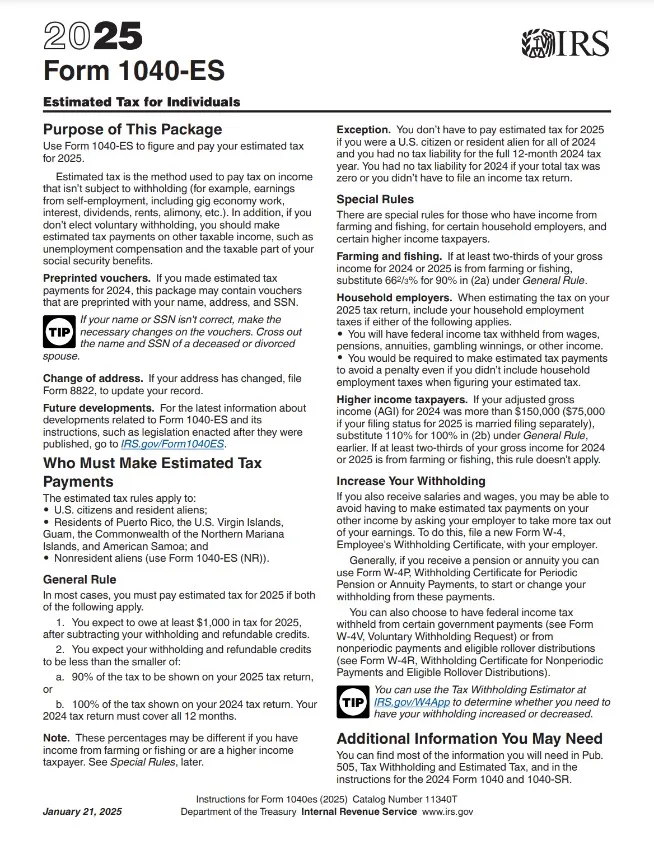 Form 1040-ES
