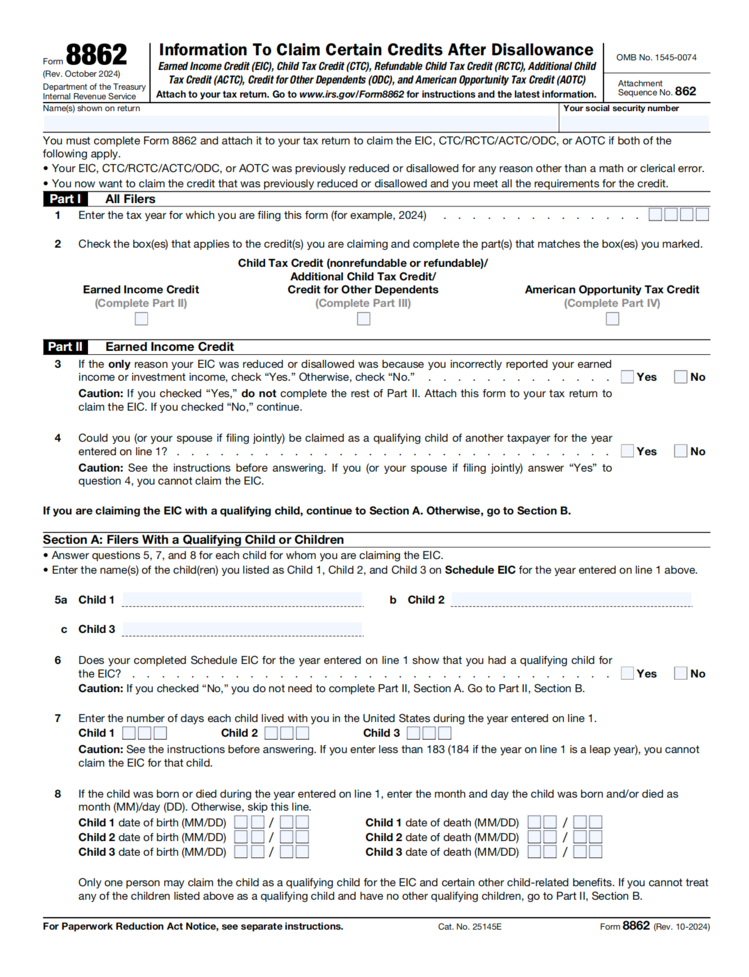 Form 8862