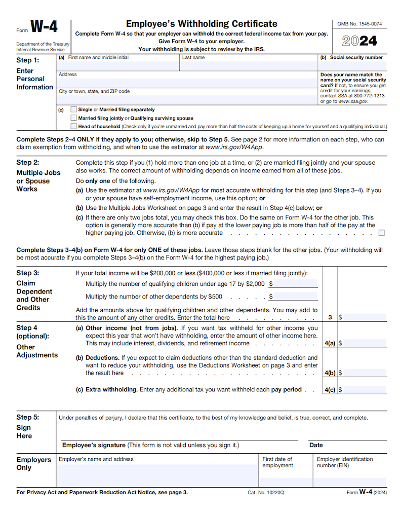 Form W-4 pdfPng